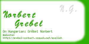 norbert grebel business card